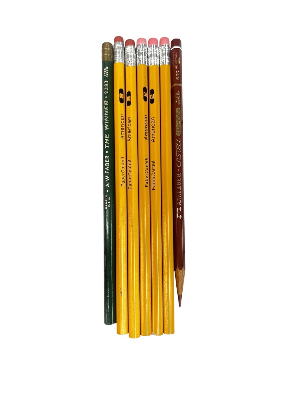 Vintage Pencil Set Faber Castell American AW Faber Dark Green & Venetian Red